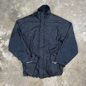 Vintage Polo Sport Ralph Lauren Parka Jacket Size Medium Black Full Zip Ski Coat